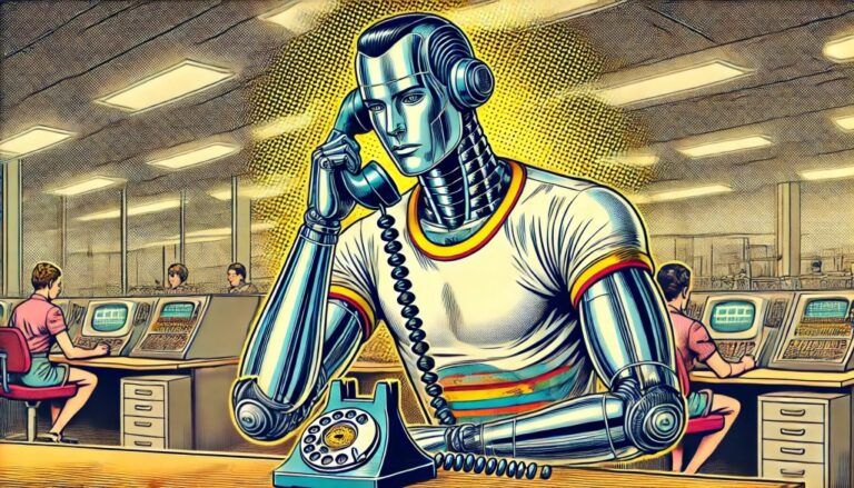 robot answering phone